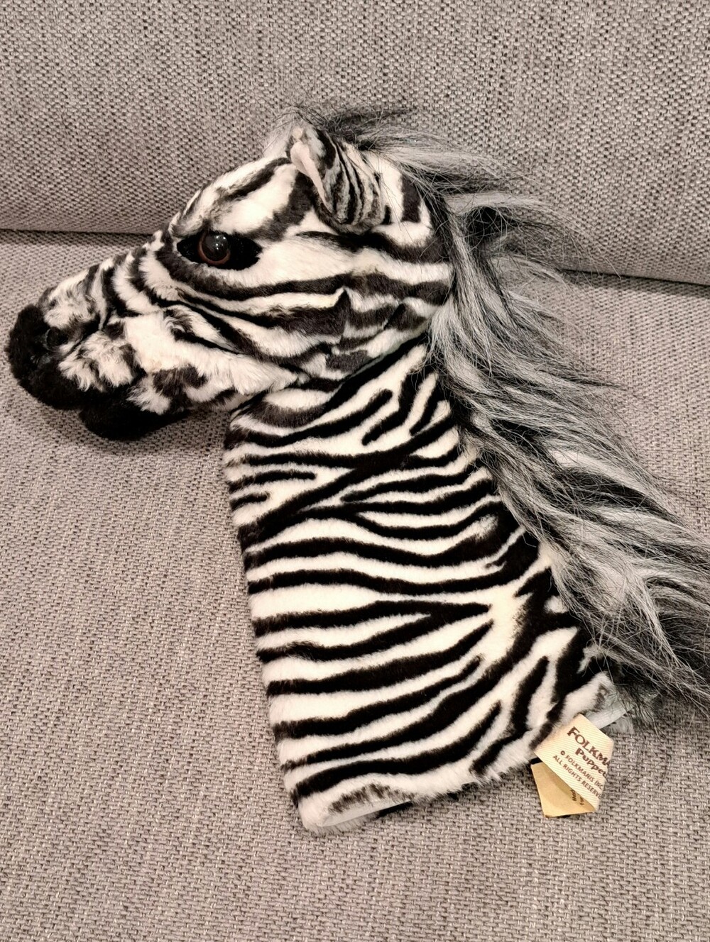 Folkmanis Zebra Hand Puppet Pretend Play Theatre